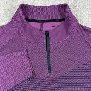 Nike Dri-Fit ADV Men's 2XL Vapor 1/4 Zip Purple Performance Golf Pullover